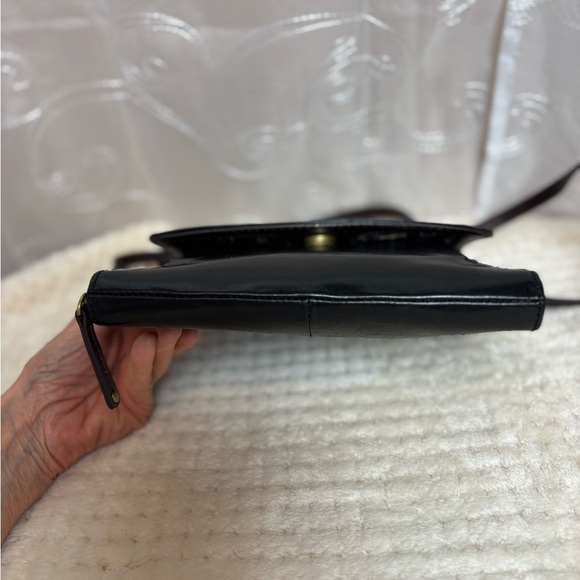 Tignanello Small Black Leather Crossbody Purse - Picture 6 of 16